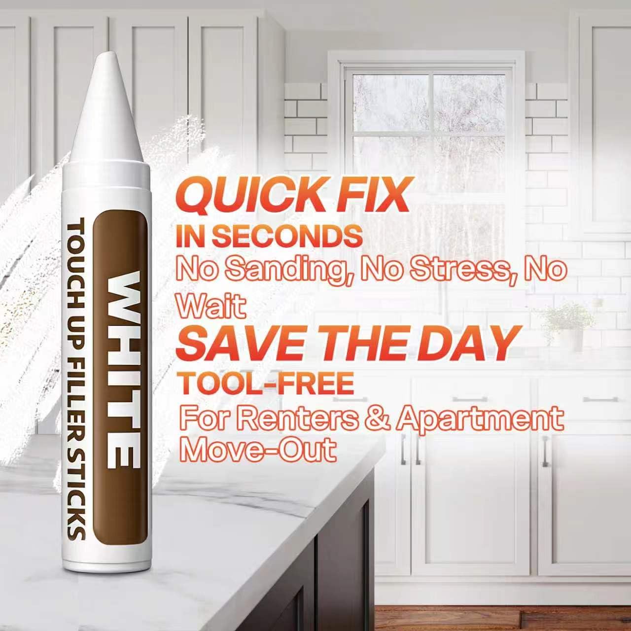 White Wood Filler and Touch-Up Marker