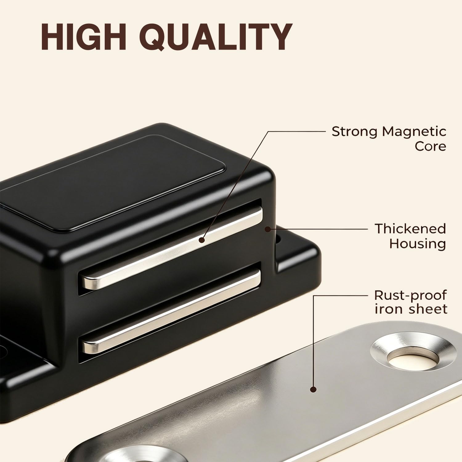 Magnetic Cabinet Catches, 12-Pack