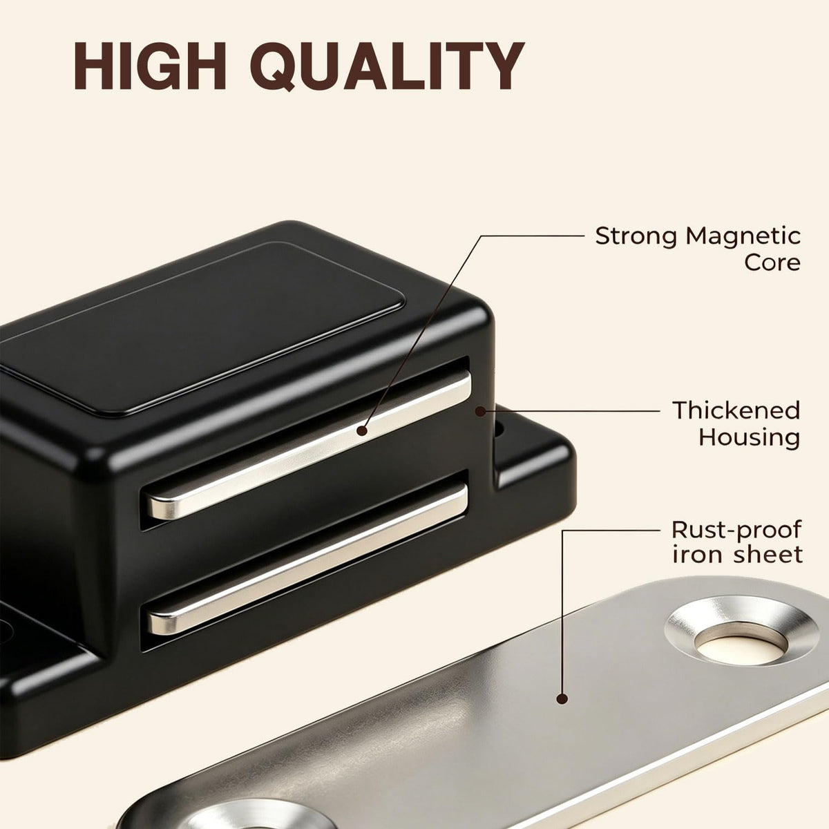 Magnetic Cabinet Catches, 12-Pack