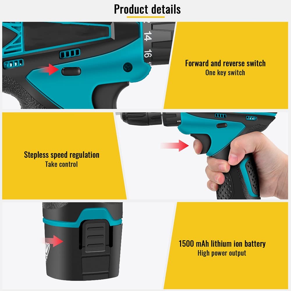 12V Cordless Drill and Driver Set