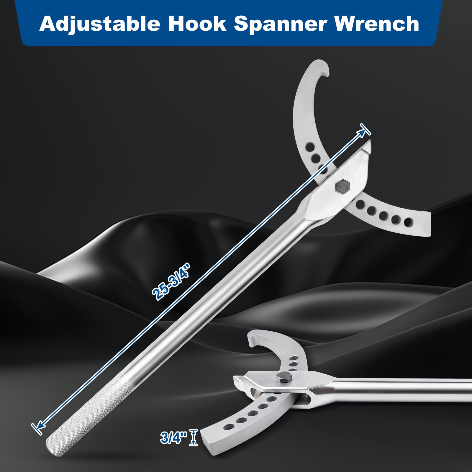 Large Adjustable Hook Spanner