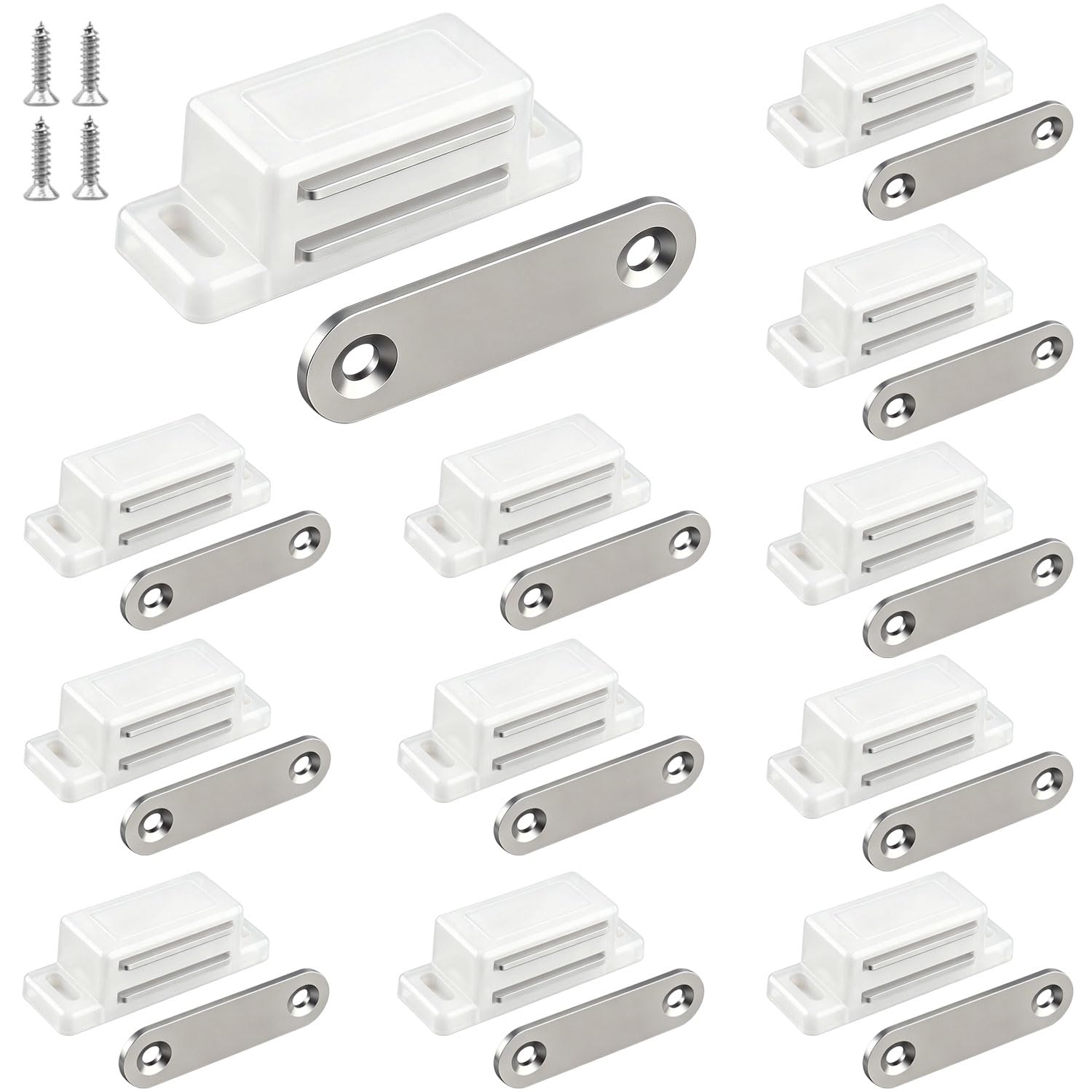 Magnetic Cabinet Catches, 12-Pack