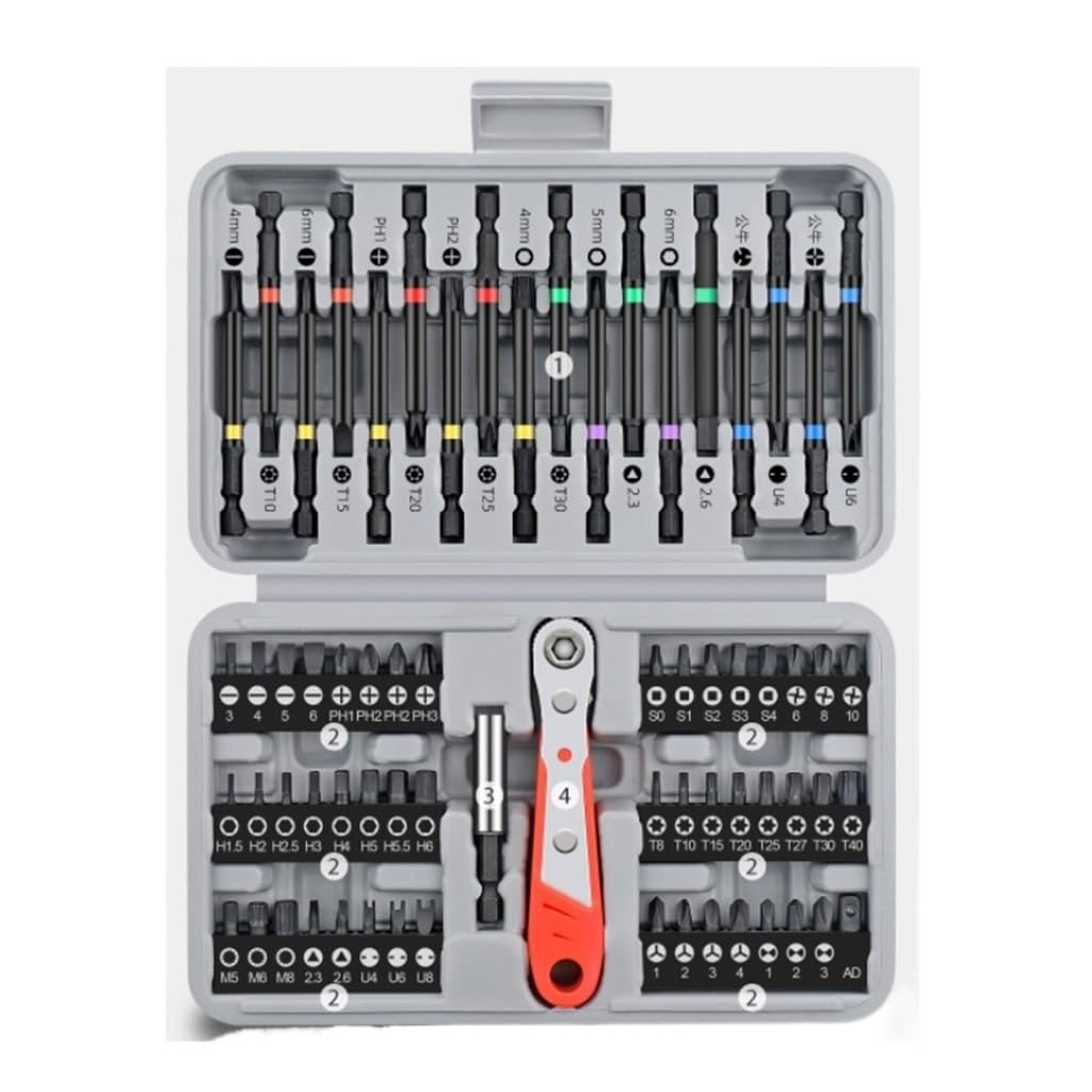 68-Piece Ratchet Screwdriver Bit Set