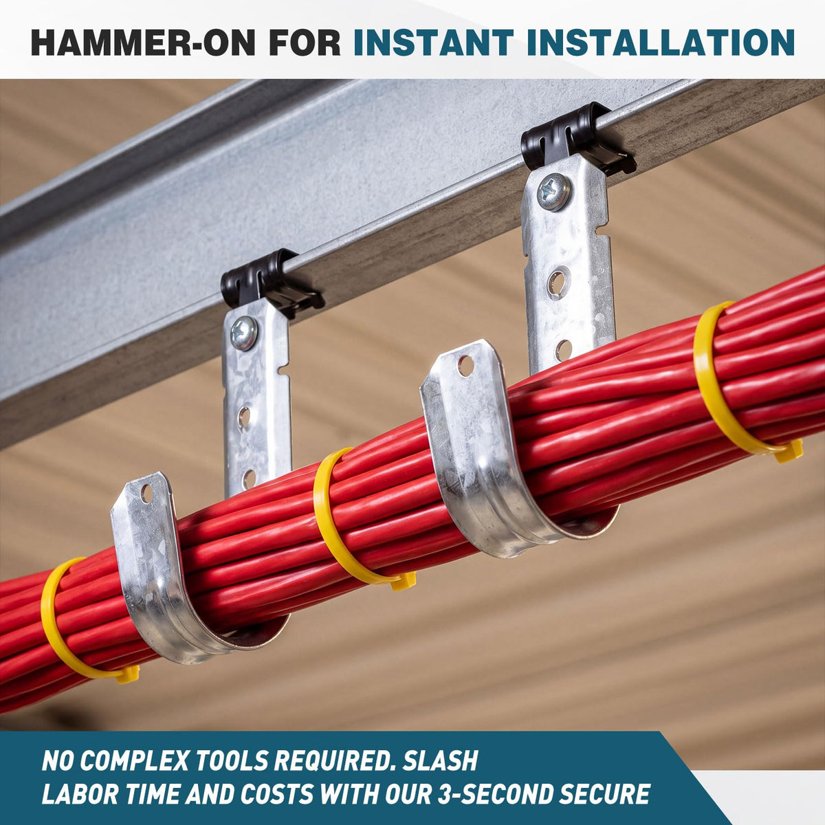 Beam-Clamp Cable Support J-Hooks