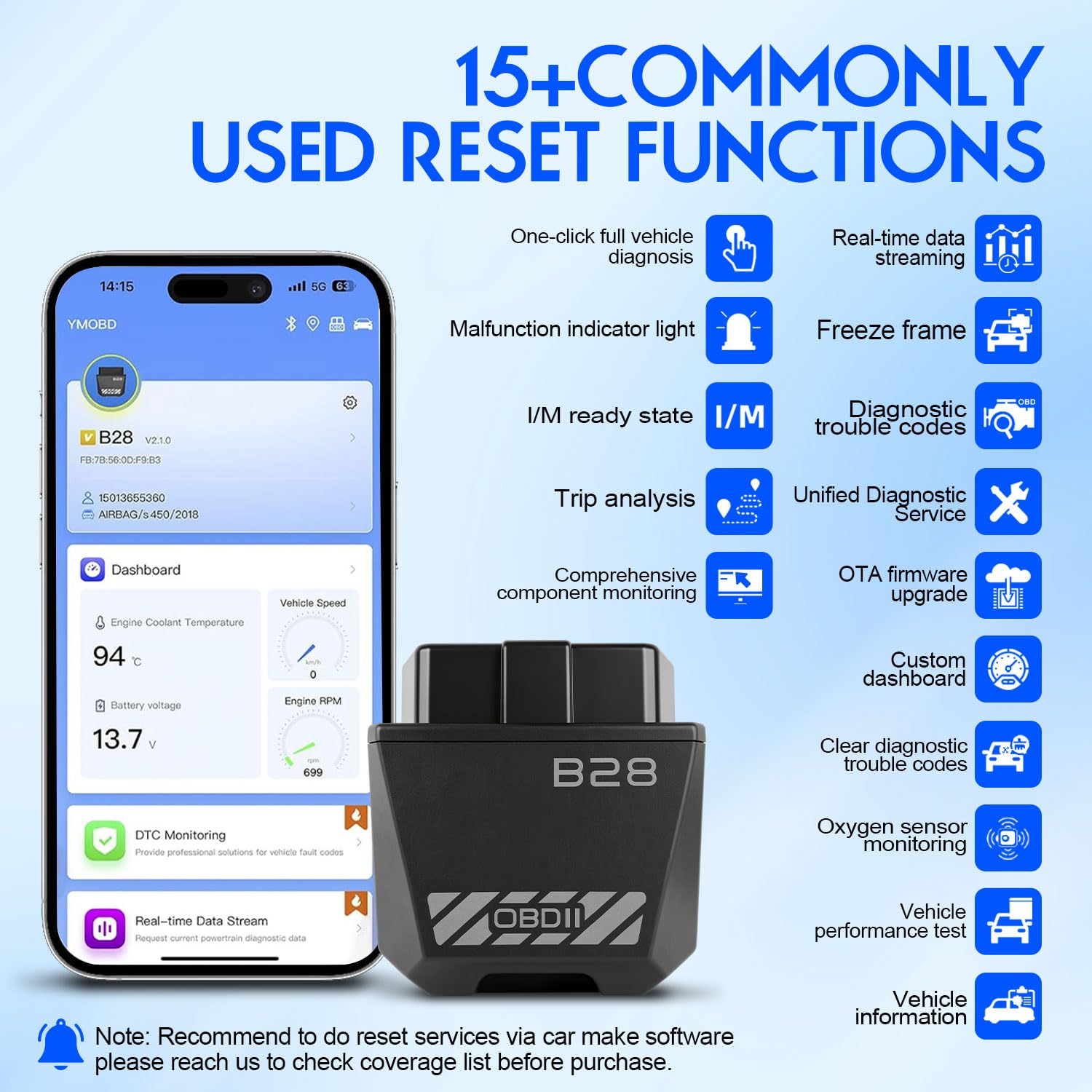 Bluetooth OBD2 Diagnostic Adapter