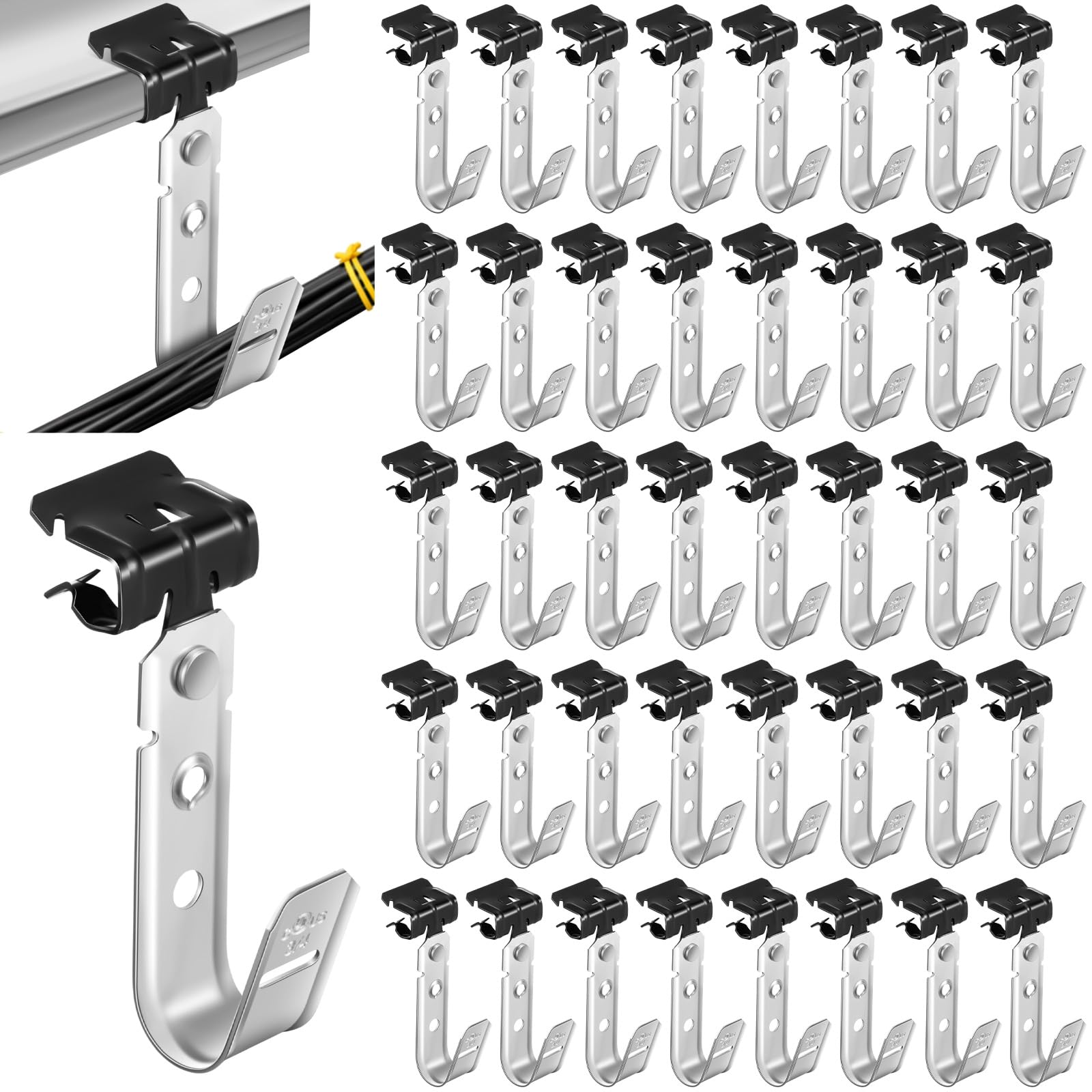 Beam-Clamp Cable Support J-Hooks