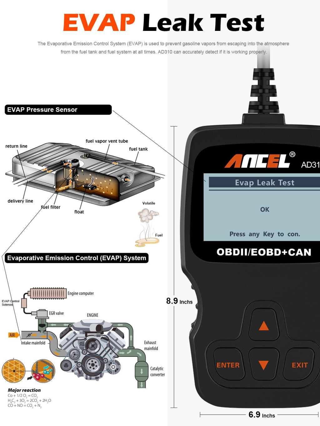 Handheld OBD2 Engine Code Reader