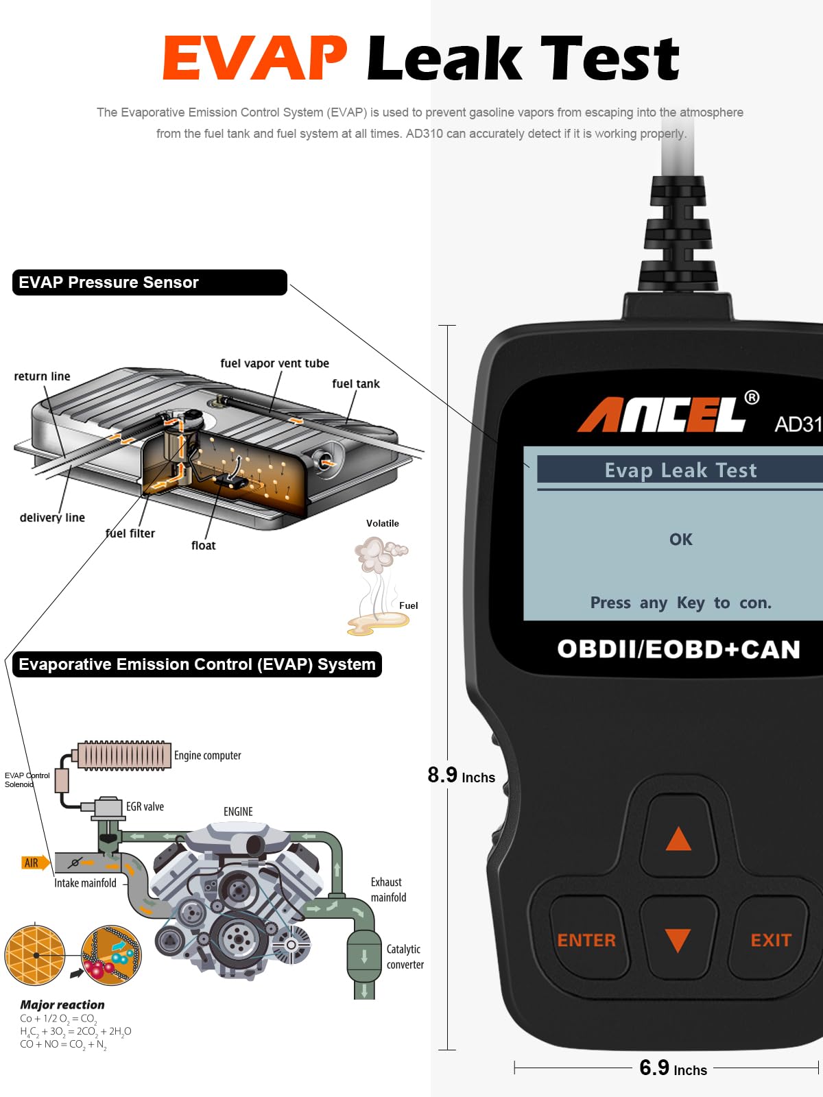 Handheld OBD2 Engine Code Reader