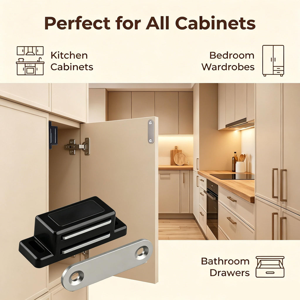 Magnetic Cabinet Catches, 12-Pack