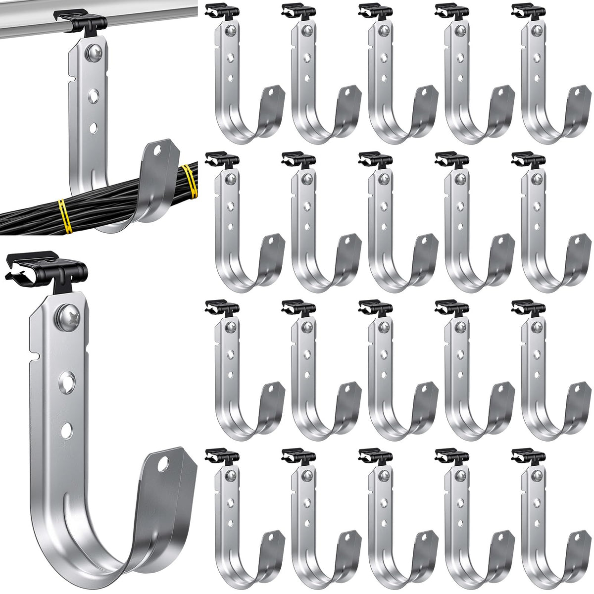 Beam-Clamp Cable Support J-Hooks