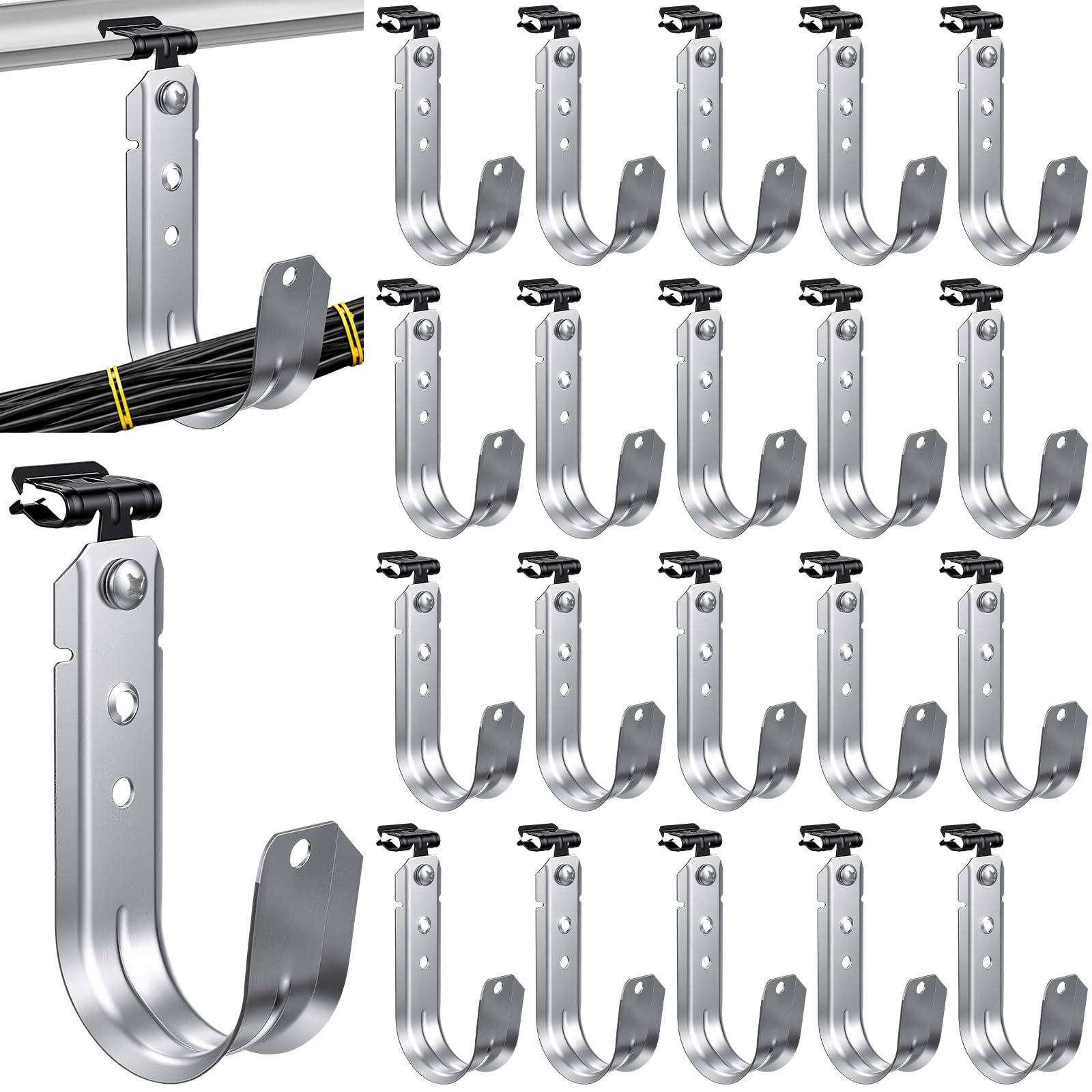Beam-Clamp Cable Support J-Hooks