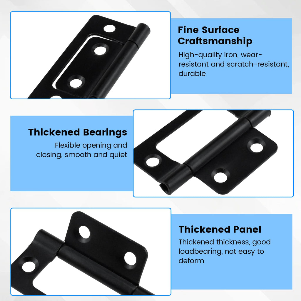 Non-Mortise Cabinet Hinges, 4-Pack