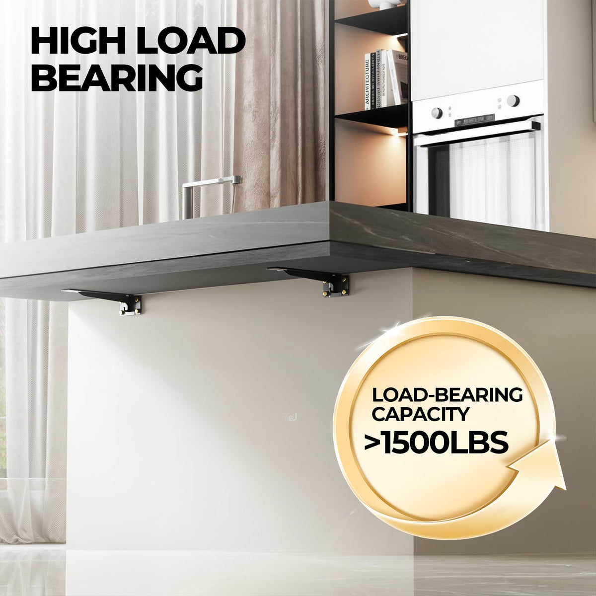 14-Inch Reinforced Shelf Brackets