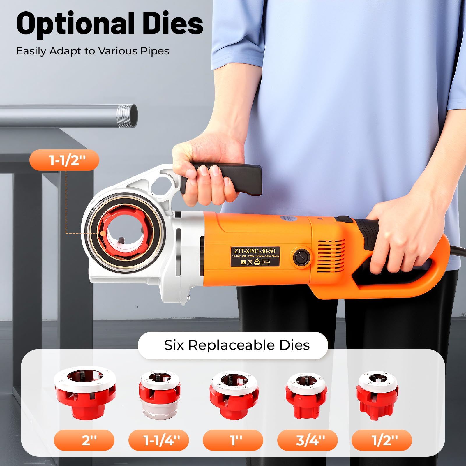Electric Pipe Threader Kit