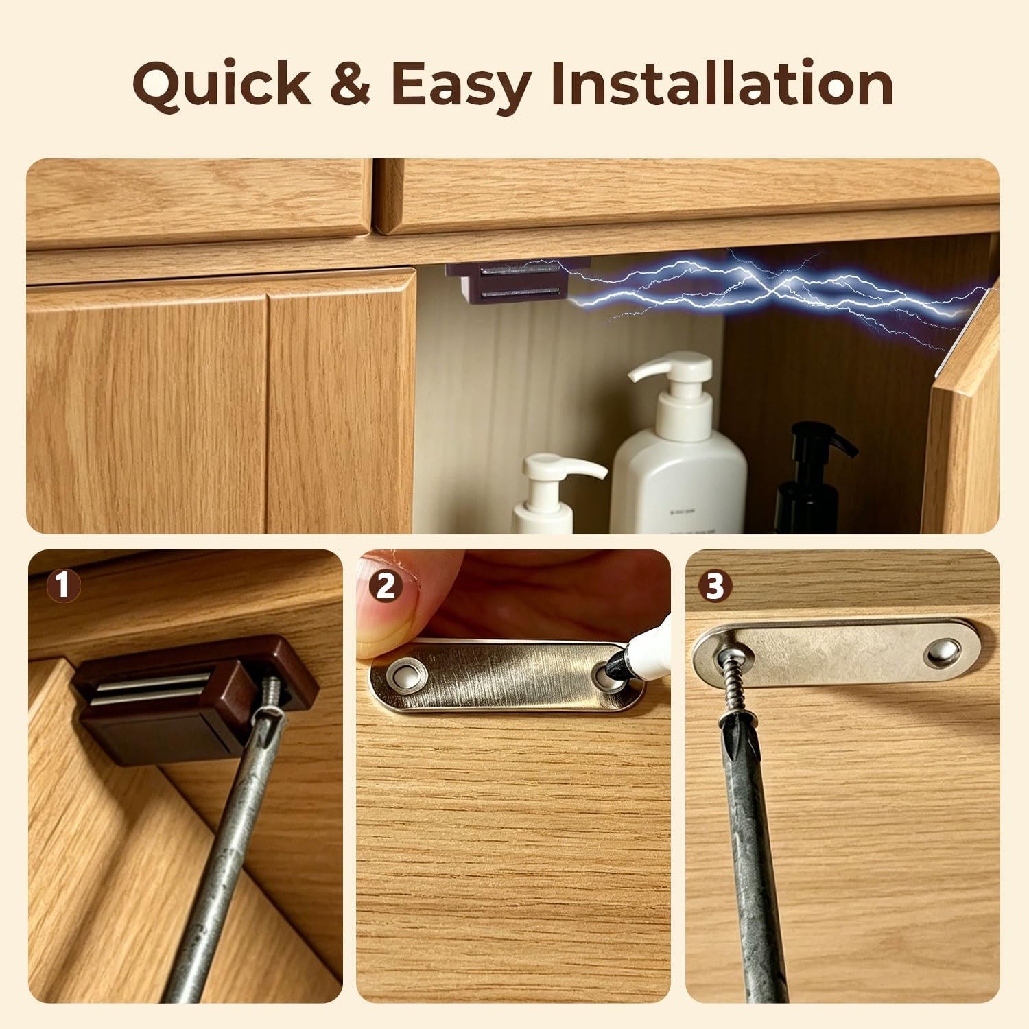 Magnetic Cabinet Catches, 12-Pack