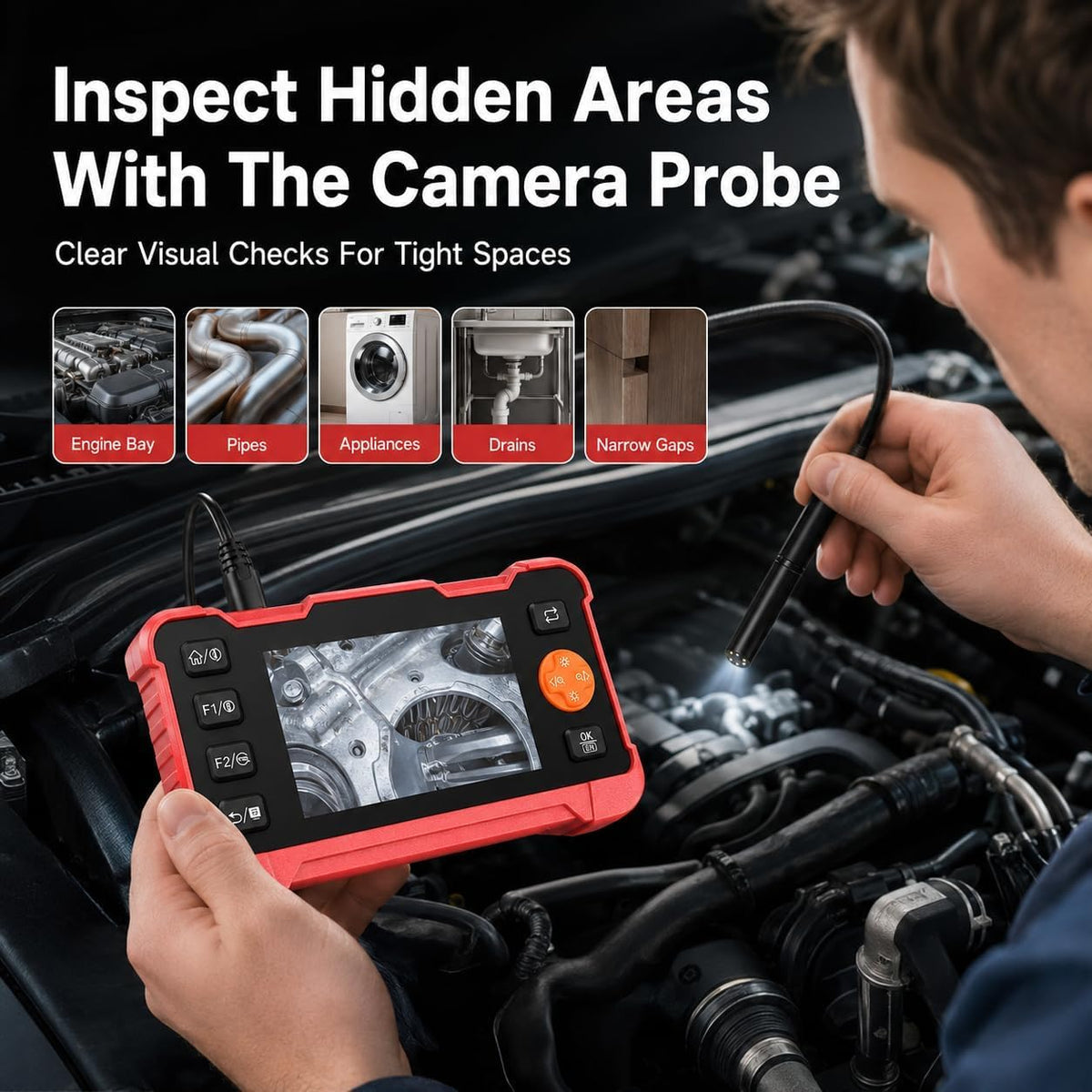 OBD2 Scanner with Inspection Camera
