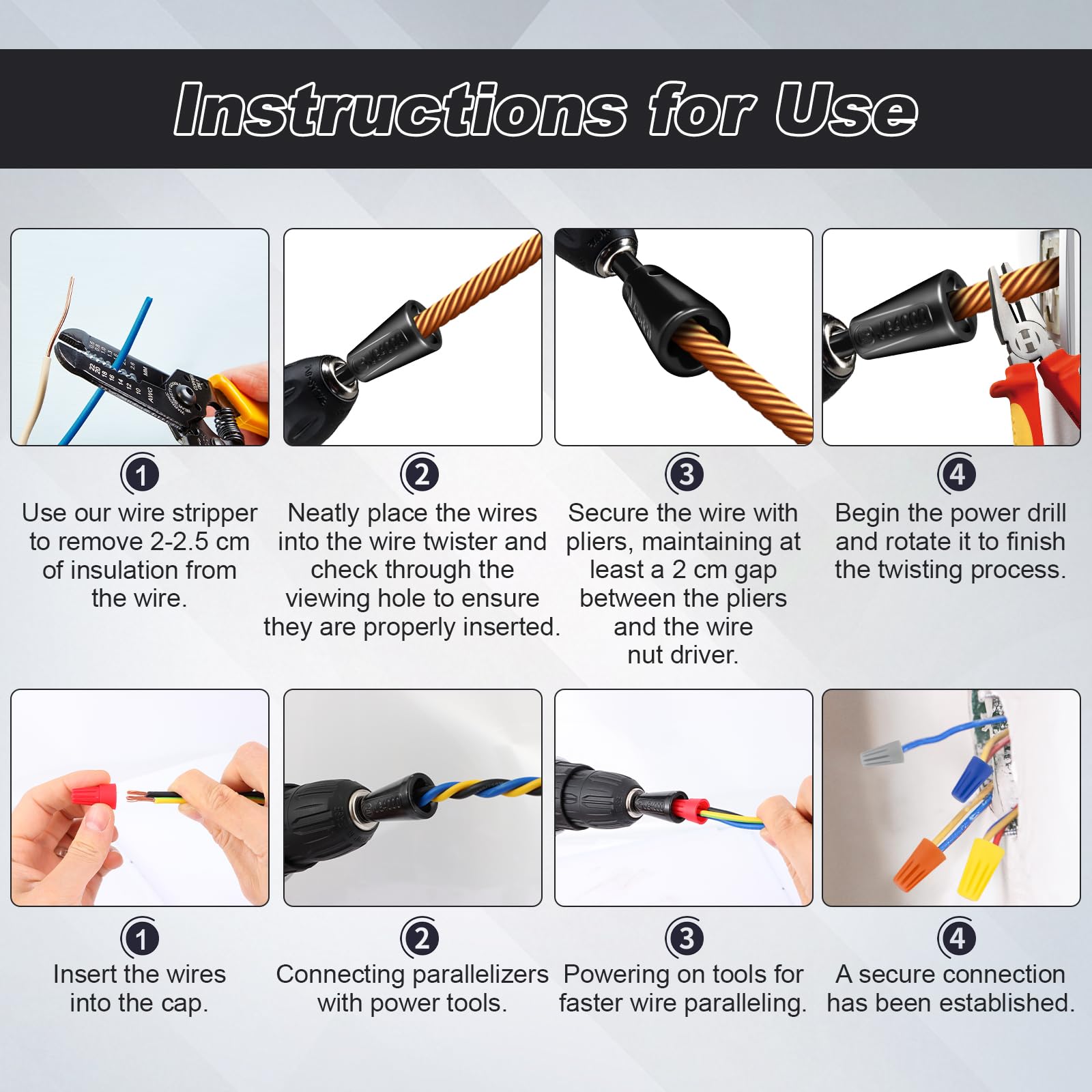 4-Piece Drill Wire Twister Set