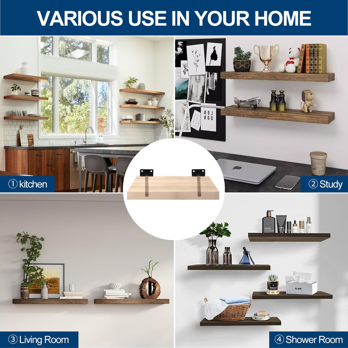 Concealed Steel Shelf Brackets