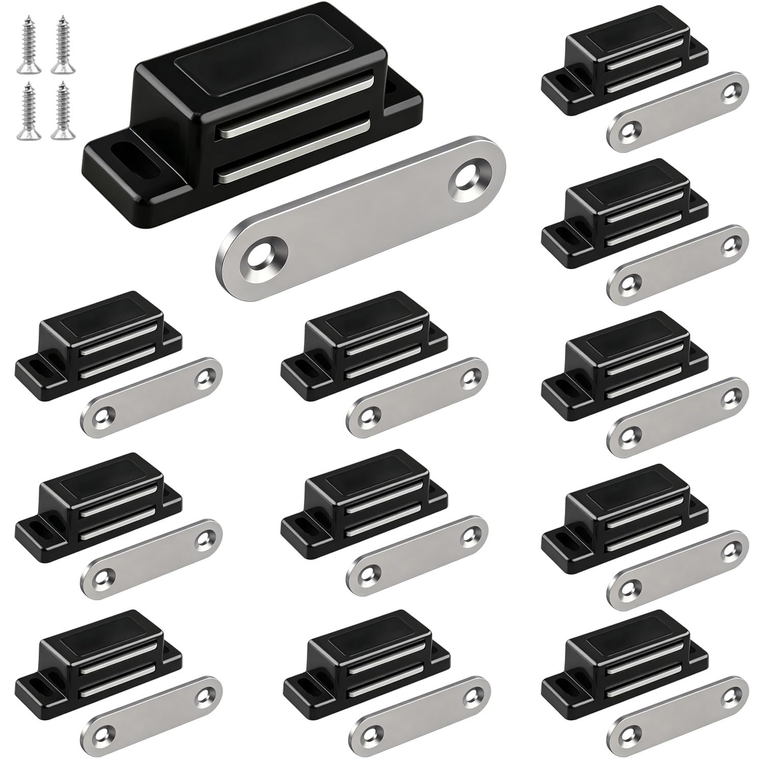 Magnetic Cabinet Catches, 12-Pack