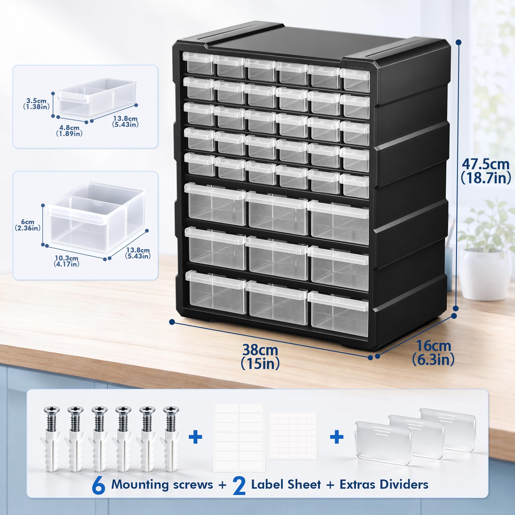 Multi-Drawer Parts Organizer