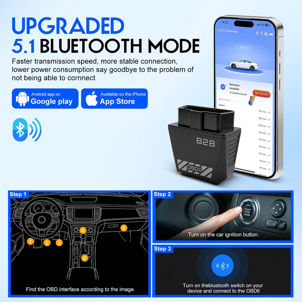 Bluetooth OBD2 Diagnostic Adapter