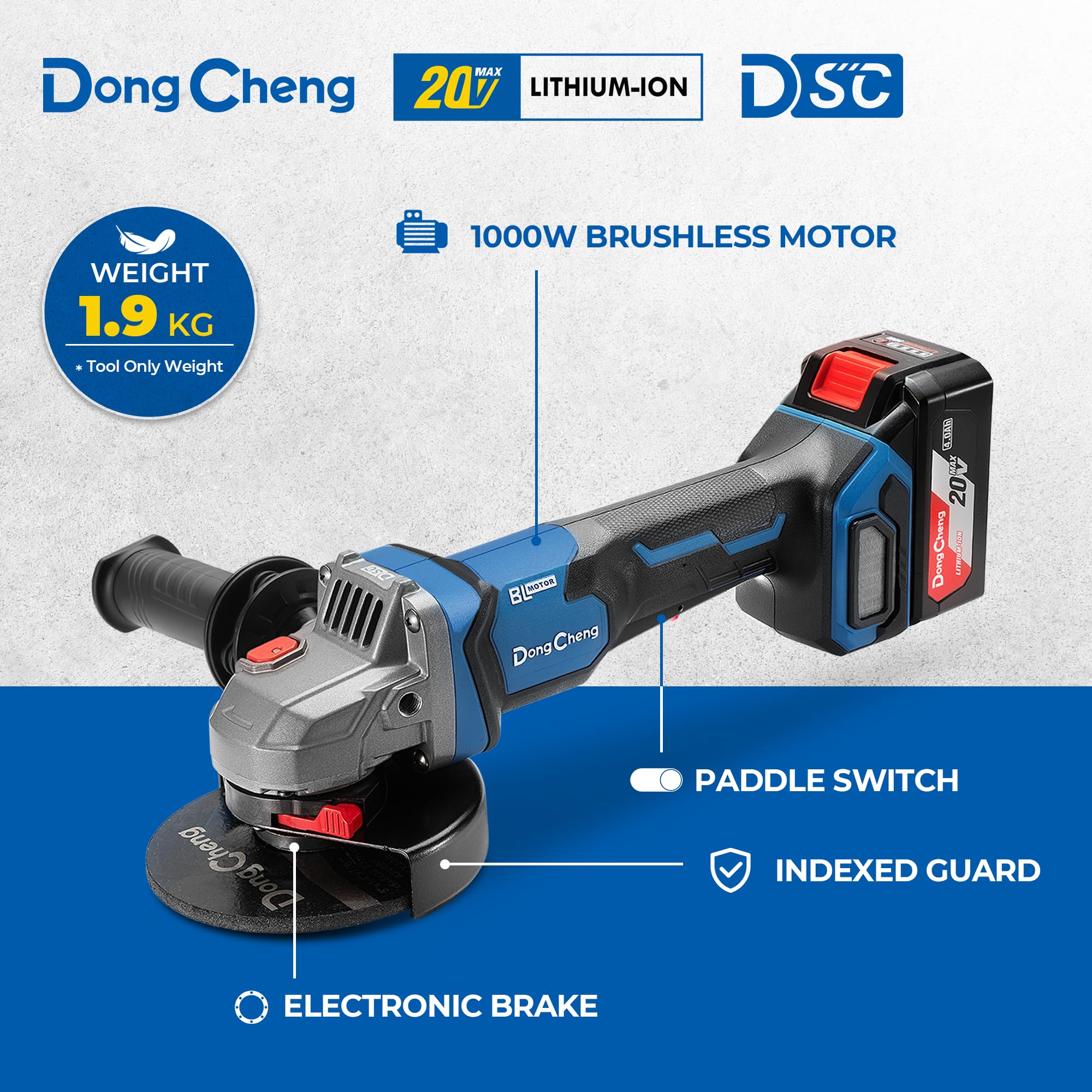20V Brushless Angle Grinder Kit