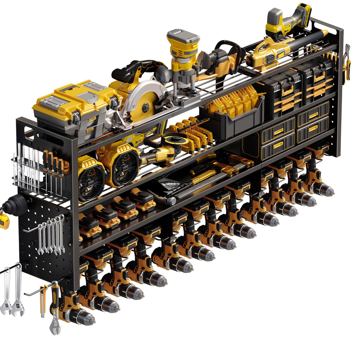 Wall-Mounted Power Tool Organizer