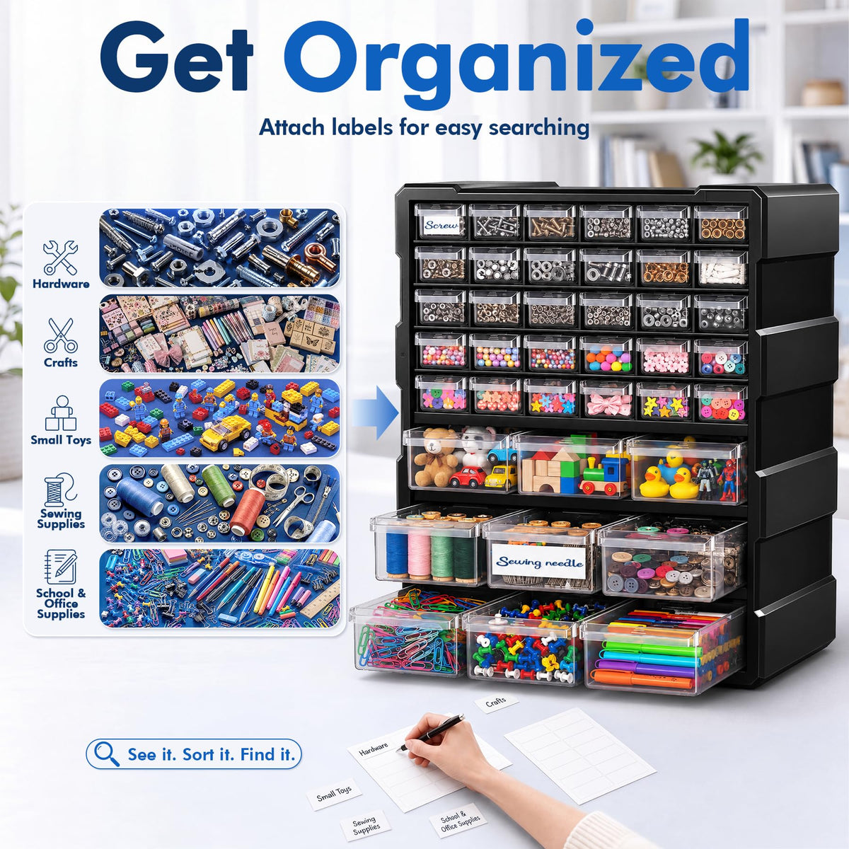 Multi-Drawer Parts Organizer