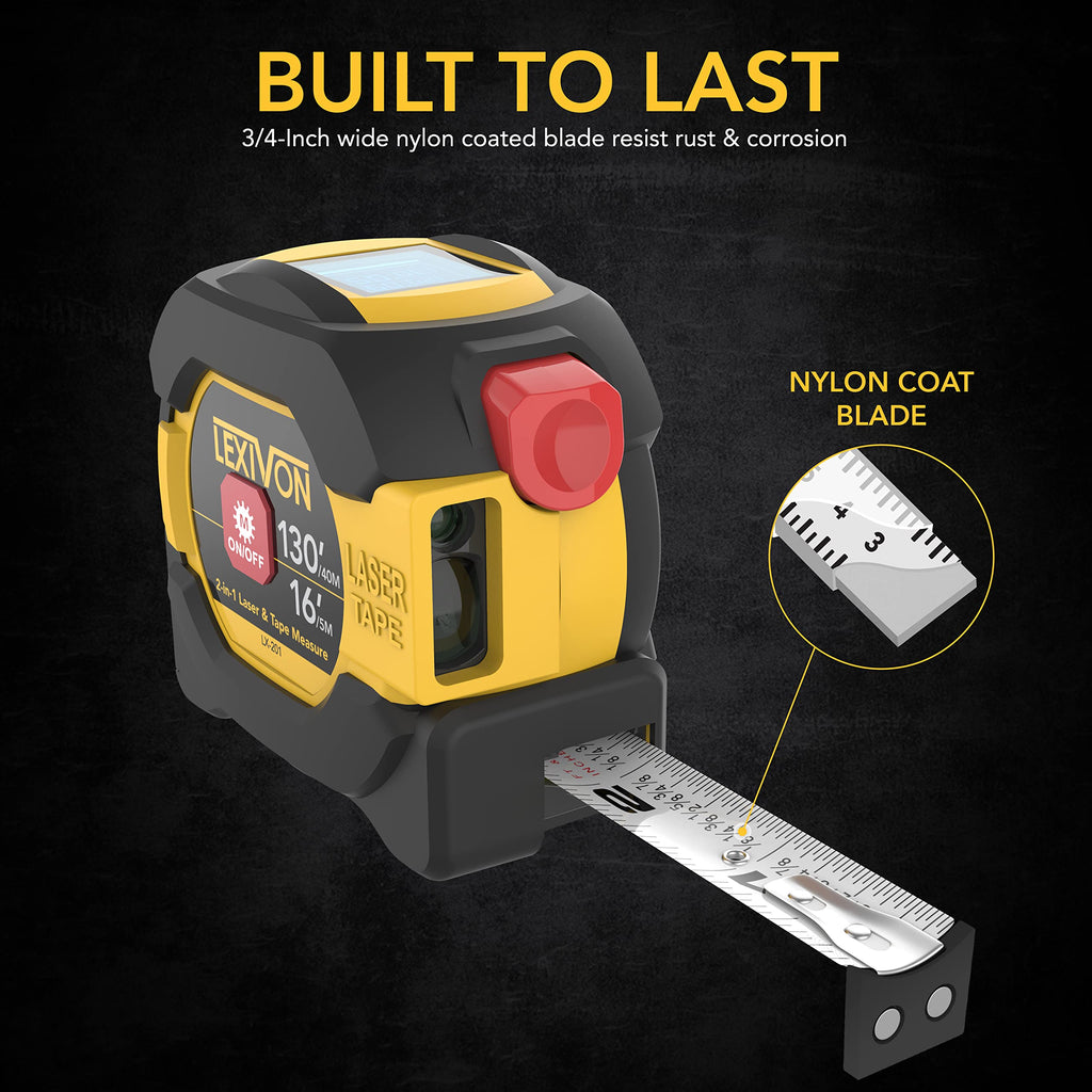 130-Foot Laser and Tape Measure