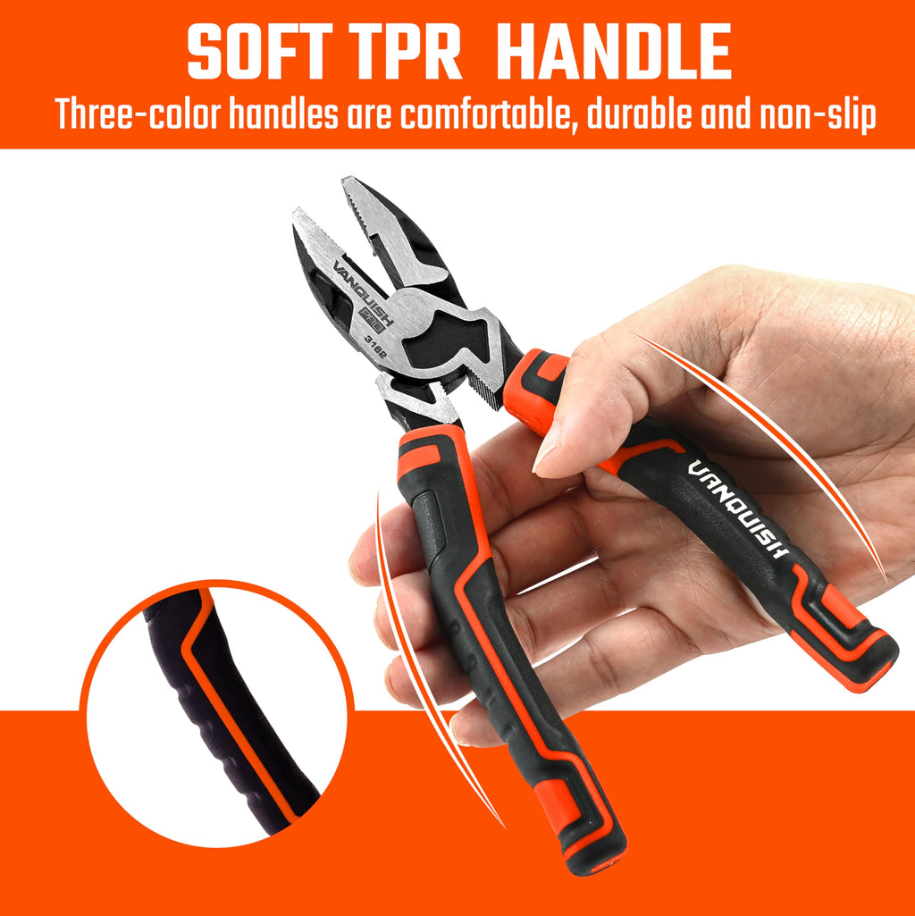 High-Leverage Linesman Pliers
