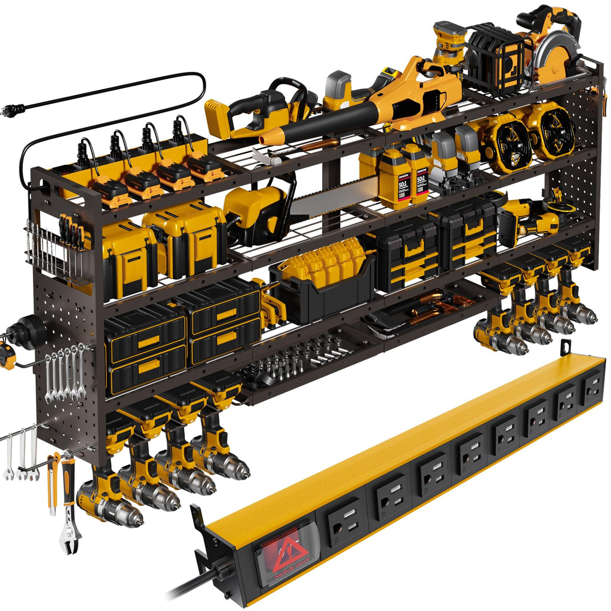 Wall-Mounted Power Tool Organizer