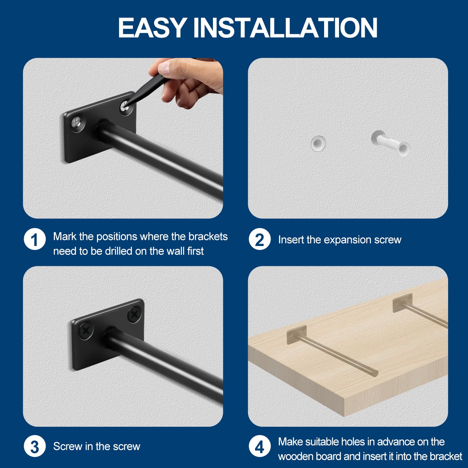 Concealed Steel Shelf Brackets