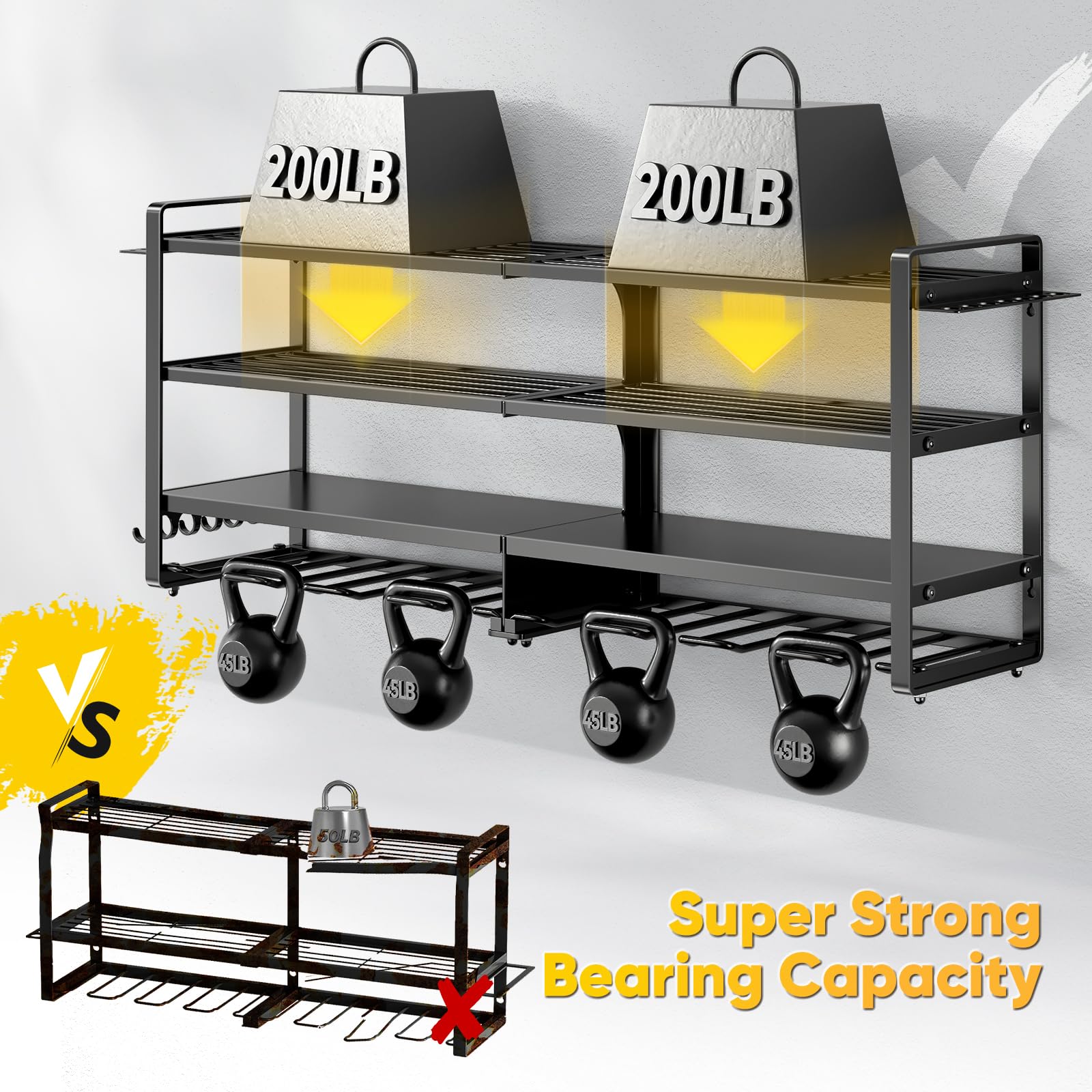 4-Tier Wall Tool Rack