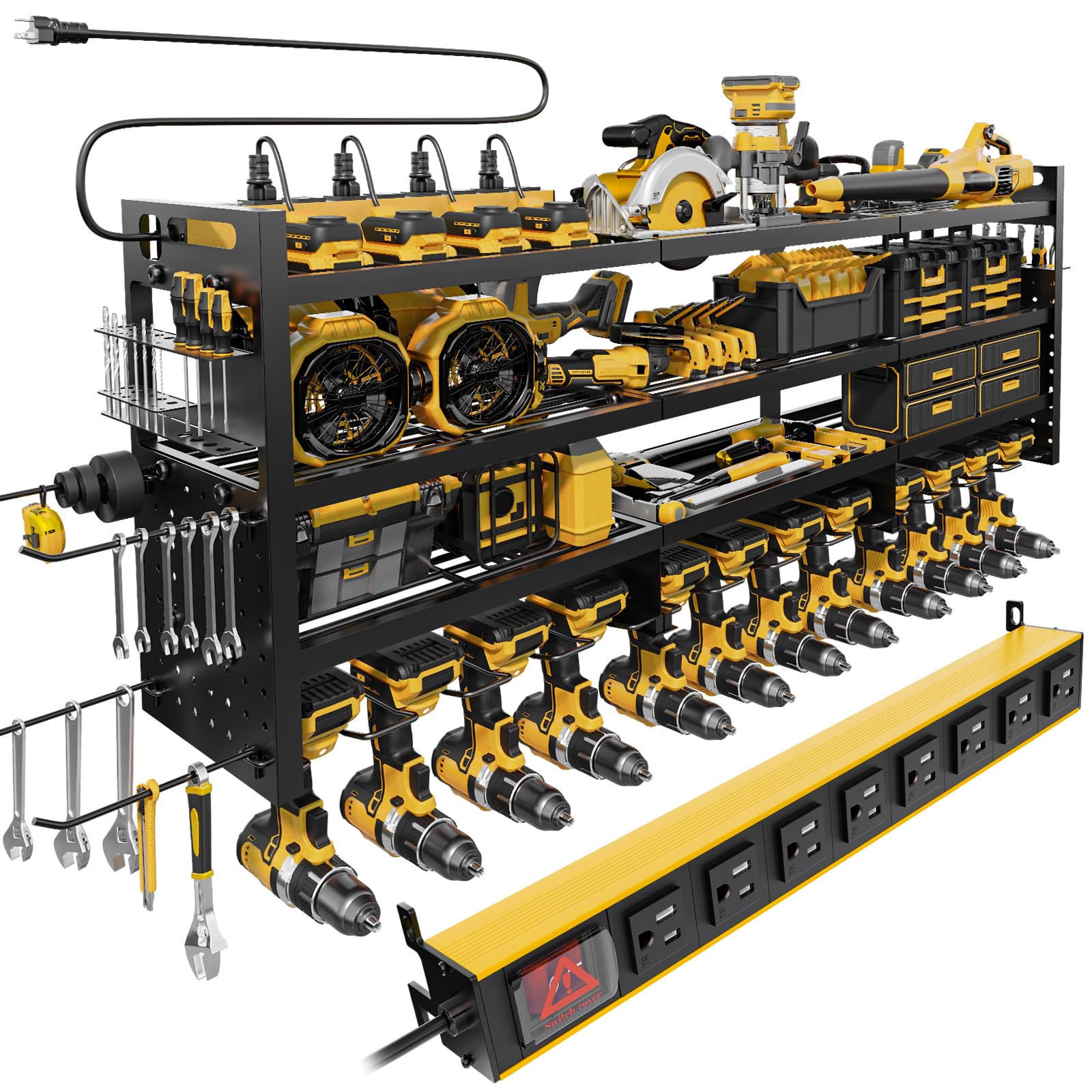 Wall-Mounted Power Tool Organizer