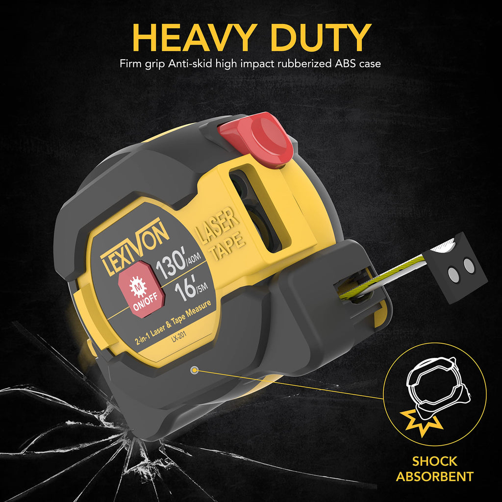 130-Foot Laser and Tape Measure